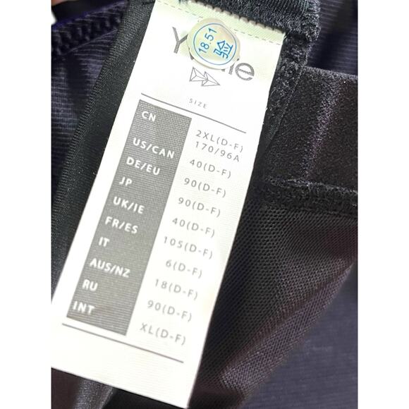 Yvette Sports Bra 40 (D-F),High Impact Crossback, Padded | Midnight Blue NWT - Picture 9 of 14